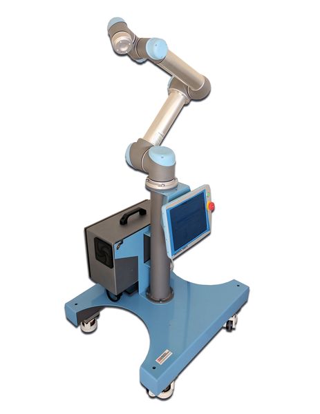 UR5 robot mounted on mobile Numatic Engineering base